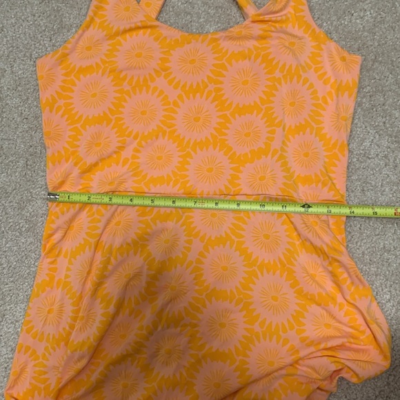 Fighting Eel Orange and Pink Floral Print Sleeveless Dress Size Large - Picture 5 of 7